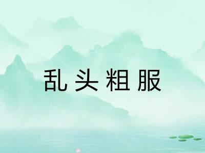 乱头粗服