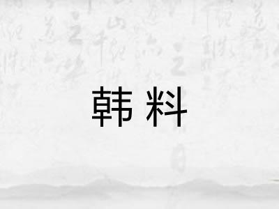 韩料
