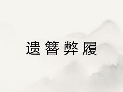 遗簪弊履