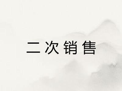 二次销售