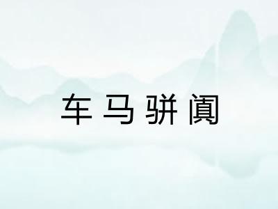 车马骈阗