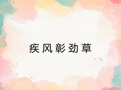 疾风彰劲草