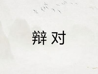 辩对