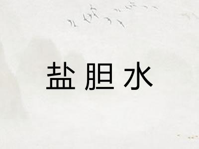 盐胆水