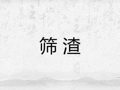 筛渣