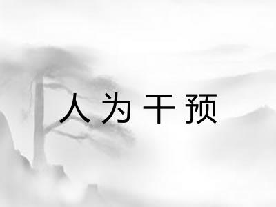 人为干预