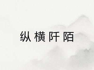 纵横阡陌