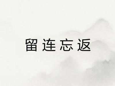 留连忘返