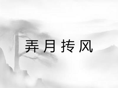 弄月抟风
