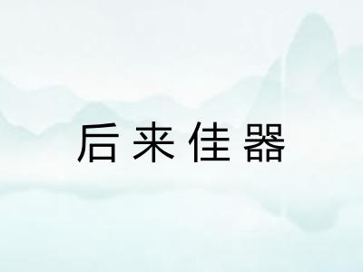 后来佳器