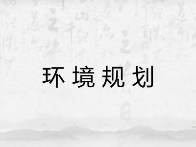 环境规划