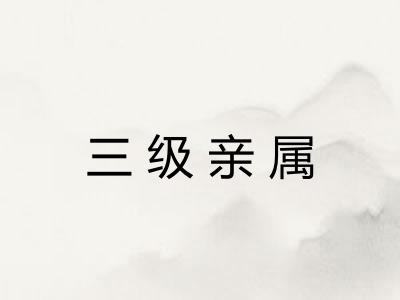 三级亲属