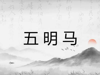 五明马