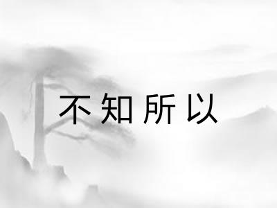 不知所以