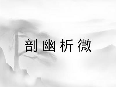 剖幽析微