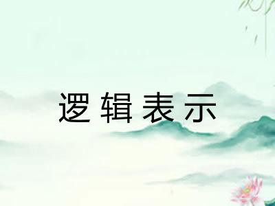 逻辑表示