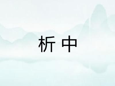 析中
