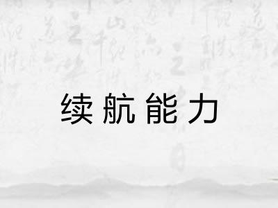续航能力