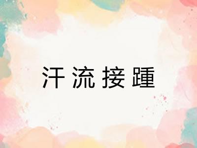 汗流接踵