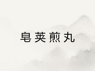 皂荚煎丸