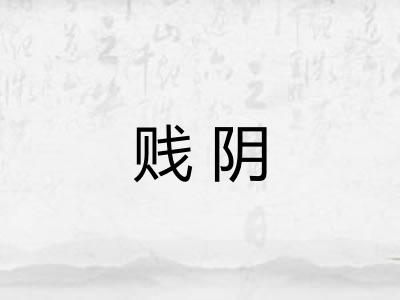 贱阴