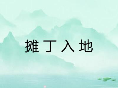 摊丁入地