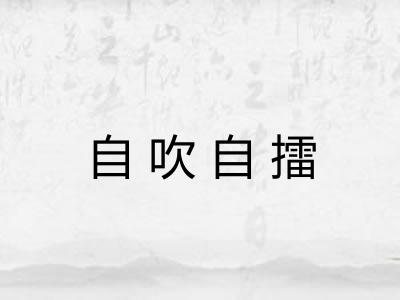 自吹自擂