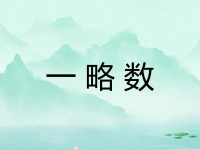 一略数