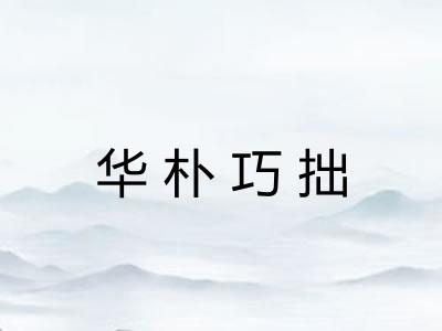 华朴巧拙