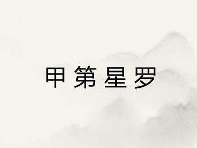 甲第星罗