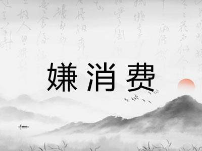 嫌消费