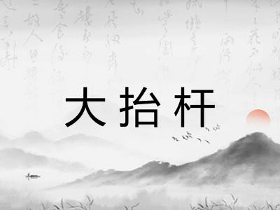 大抬杆