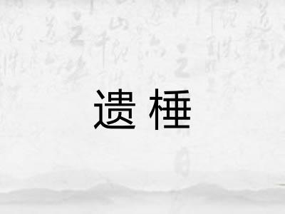 遗棰