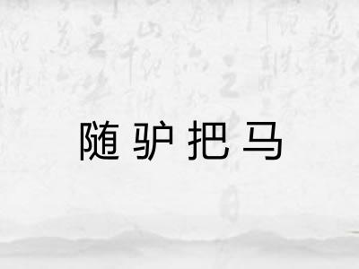 随驴把马