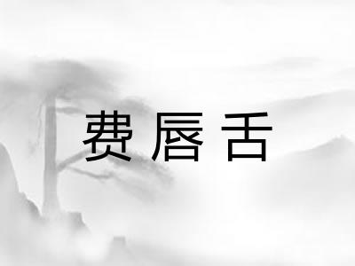 费唇舌