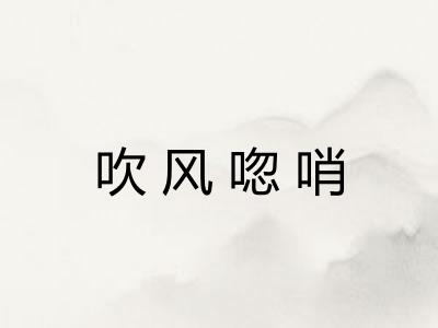 吹风唿哨