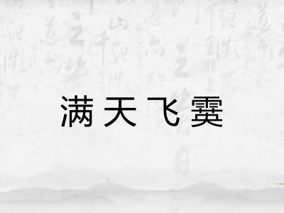 满天飞霙