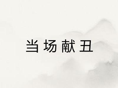 当场献丑