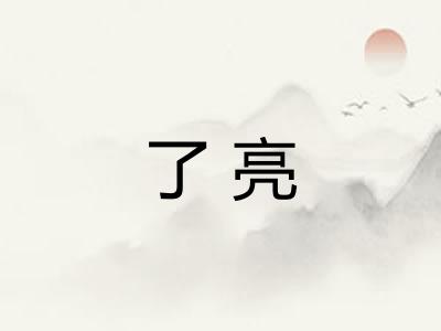了亮