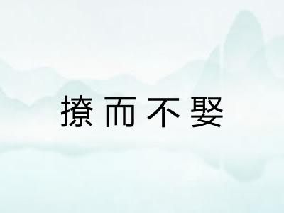 撩而不娶