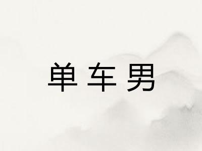 单车男