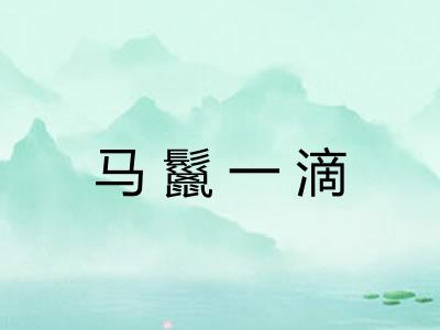 马鬣一滴