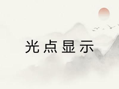 光点显示