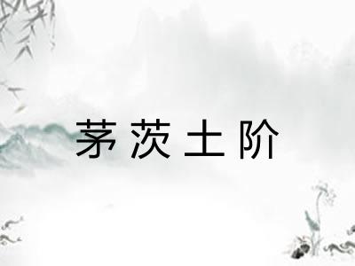 茅茨土阶