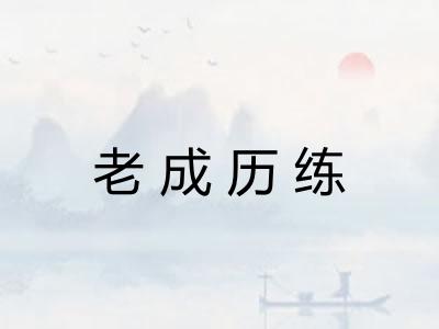 老成历练