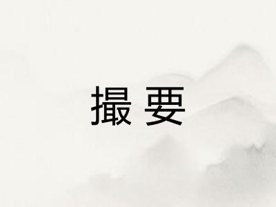 撮要