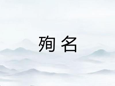 殉名