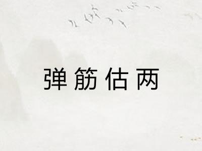 弹筋估两
