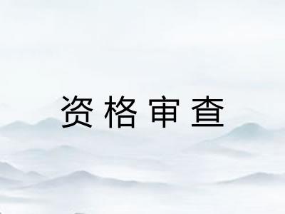 资格审查