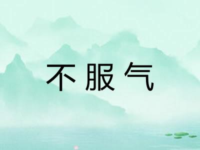 不服气